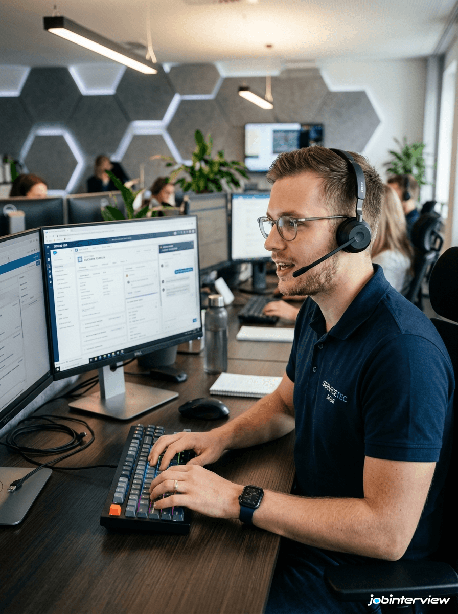 Kundenservice-Mitarbeiter im Callcenter