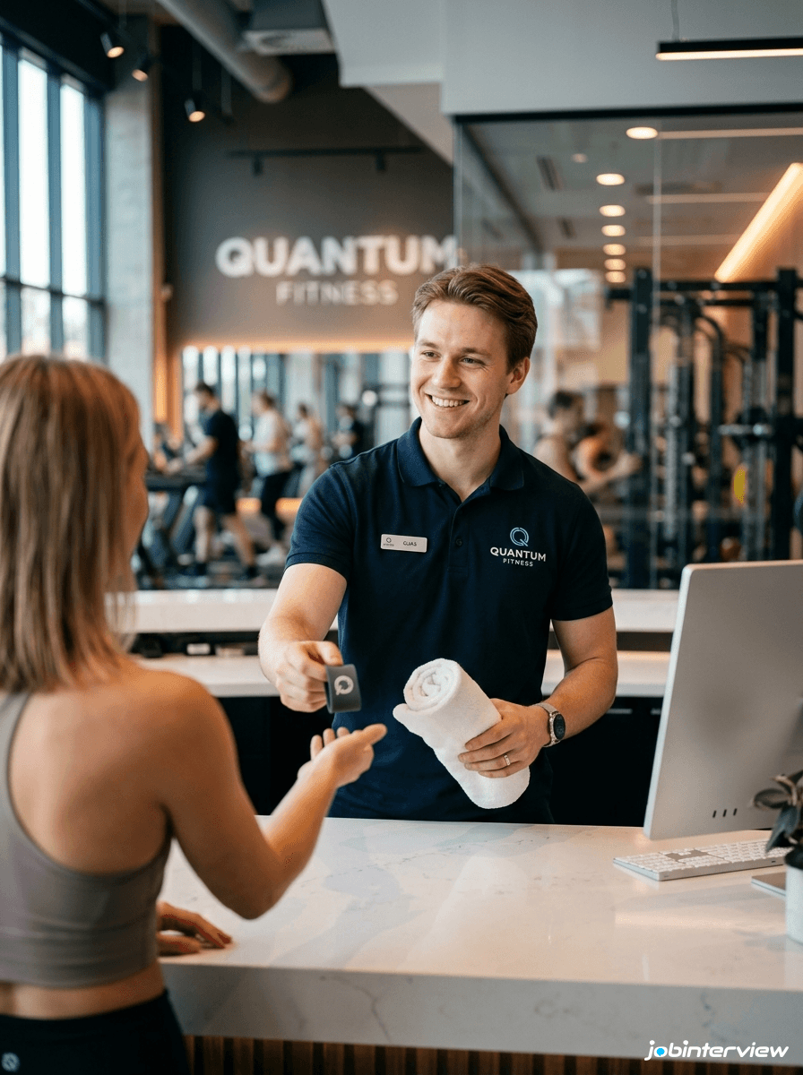 Réceptionniste de salle de sport